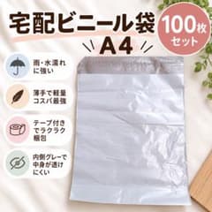 配送宅配ビニール袋 A4 100枚 梱包資材 ネコポス ゆうパケットポスト