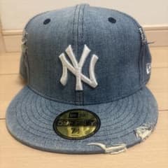 NEW ERA ニューヨークヤンキース デニム キャップ ダメージ加工のサムネイル