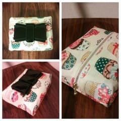 えーり様専用出品♡ おしりふきポーチ(*^^*)カップケーキ柄♡のサムネイル