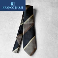 26年新作FRANCOBASSI フランコバッシ　ワイドストライプ新品ネクタイ 26年秋冬新作FRANCOBASSI フランコバッシ 定番ストライプ新品ネクタイ