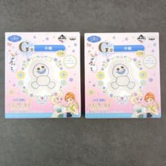 아나운서와 눈의 여왕 작은 접시 2 개 세트 이치 반 쿠지 디즈니 아나운서 눈