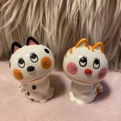 内藤ルネ　昭和レトロ　ペアーキャット箱あり　陶器のサムネイル