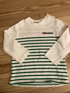 mikiHOUSE 長袖Tシャツ ホワイト/グリーンのサムネイル