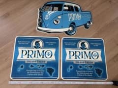 ハワイ PRIMO（プリモビール）ブリキ看板 3枚セット ワーゲンバス