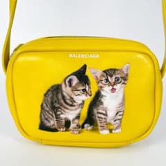 美品 バレンシアガ エブリデイ カメラバッグ イエロー ネコ ショルダー 