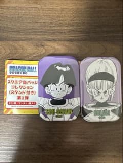 ドラゴンボール40周年　スクエア缶バッジコレクション　孫悟飯&ブルマのサムネイル