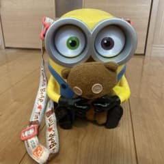 【最終お値下げ】USJ ミニオン ポップコーンバケツ ボブ　ティム付きのサムネイル