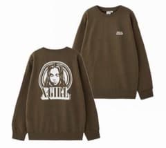 X-girl 長袖 face logo バックプリント トレーナー Mのサムネイル