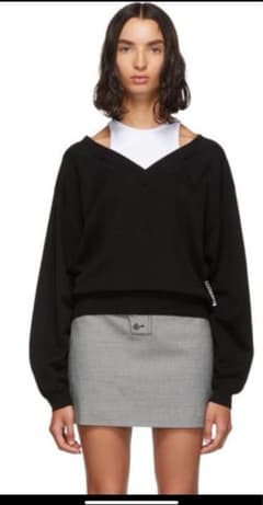 alexanderwang.t 黒 Vネック ニットセーターのサムネイル