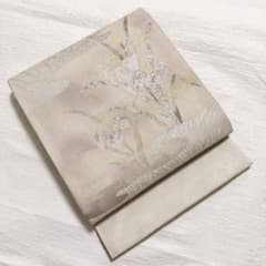 m529 夏帯 花模様 六通 正絹 袋帯 - メルカリ