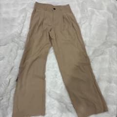 ベージュ ワイドスラックス パンツのサムネイル