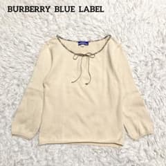 【美品】バーバリー・ブルーレーベル　コート　ノバチェック　袖ニット　38 バーバリーブルーレーベル コート チェック柄 E1B21-851-29 レディース