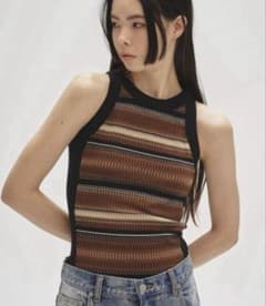 新品　TODAYFULトゥデイフルJacquard Border Tanktopのサムネイル