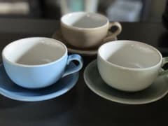 ORIGAMI 8ozラテボウルカップ＆ソーサー 3客セット マットカラーのサムネイル