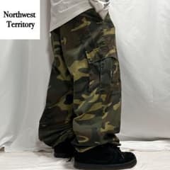 90s Vintage シティカモ 迷彩 パラシュート カーゴパンツ 極太 XL 90s Vintage シティカモ 迷彩 パラシュート カーゴパンツ 極太 XL