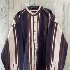 【ヘンリーネック　シャツ　ビックサイズ　L】90s 古着のサムネイル