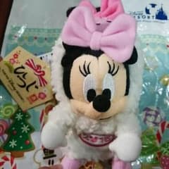 未使用タグ付き☆2015年限定☆ディズニー羊年ミニーちゃん☆ぬいぐるみバッジのサムネイル