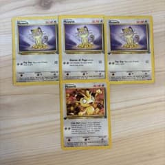 ⚠️【希少品】⚠️ポケモンカード ニャース 旧裏 海外版 4枚セット