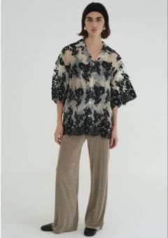CLANE SHEER FLOWER LACE SHIRTS MIX サイズ 1 - メルカリ
