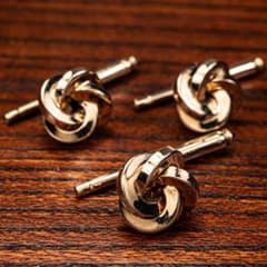 N様1900年代初期 アンティーク スタッドボタン ラブノット タキシード用 N様1900年代初期 アンティーク スタッドボタン ラブノット タキシード