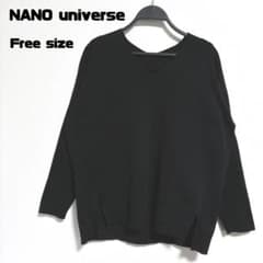NANO uniners 薄手ニット Fサイズ 黒 レディース ナノユニバースのサムネイル