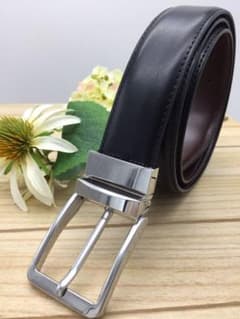 Reversible Genuine Italian Leather Men's Belt (Black & Brown) - Business