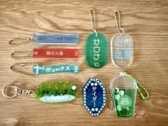 レトロアクリルキーホルダー 8点セットのサムネイル