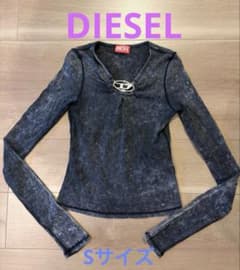 DIESEL ディーゼル ブラック マーブル柄 長袖Tシャツ ロンT - メルカリ