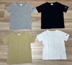 Champion Tシャツ 120サイズ 4枚セット【黒、白、グレー、サンド）のサムネイル