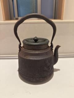 鉄瓶 青龍堂 大国寿造 彫刻 茶道具 茶注 湯沸 時代物 - メルカリ