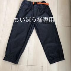 ikkaデニムパンツ　150 ネイビー　七分丈パンツのサムネイル