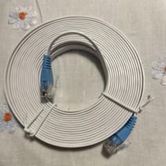 LANケーブル フラットタイプ ホワイトのサムネイル