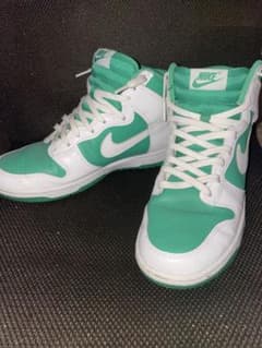NIKE Dunk High ホワイト グリーン スニーカー 26cmのサムネイル