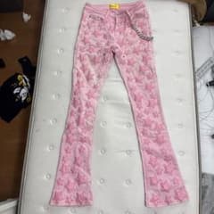 GUAPI PREMIUM スター柄 デニムパンツ ピンクのサムネイル