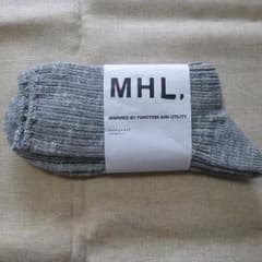 【新品】MHL コットンソックス グレーのサムネイル