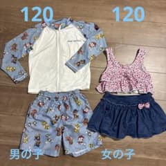 水着セット　男の子パウパト120,女の子セパレート120のサムネイル
