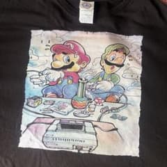 00s- Mario & Luigi weed wiid parody tee - メルカリ