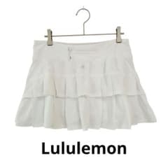 Lululemon】スコート プリーツ フレア テニス ホワイト - メルカリ