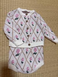 ベビー ニット セットアップ 花柄 カーディガン ロンパース PETID KIDのサムネイル