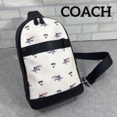 COACH コーチ PVC × レザー ボディバッグ 襷掛け サメ シャーク - メルカリ