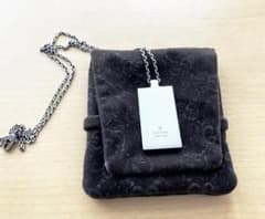 GUCCI シルバー925 長方形プレートネックレス 箱・袋・カード付き 美品 