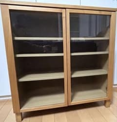 無印良品 木製キャビネット ガラス扉 テレビ台 - メルカリ