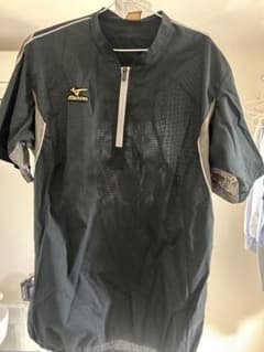 Mizuno Pro ブラックメッシュ半袖シャツ Lのサムネイル