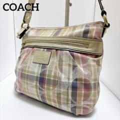 COACH Poppy コーチ】2way ショルダーバッグ 旅行 白 ブラウン 