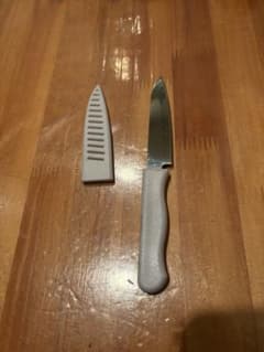 小型 ペティナイフ カバー付き ホワイトのサムネイル