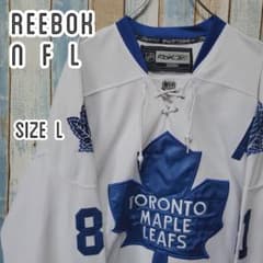 1620☆リーボック☆NHLメープルリーフス☆編上げホッケーシャツ☆総 