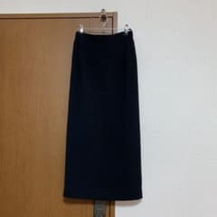 ロングスカート 黒 タイトスカート レトロ 礼服 シンプル ゴムのサムネイル
