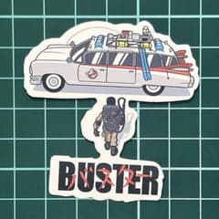 ST255 스티커 씰 영화 고스트 버스터즈 캐딜락 상품