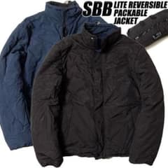 SBB リバーシブルパッカブルジャケット 黒/紺 - メルカリ