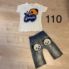 キッズ110パンダTシャツ短パン2枚セット子供服夏服半袖兄弟お揃い動物円幼稚園のサムネイル